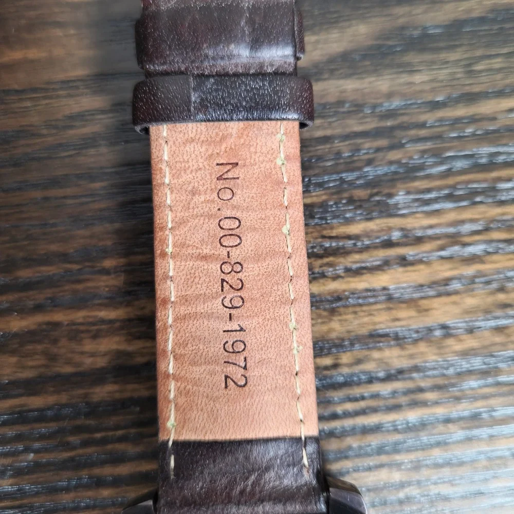 Y2K Marc Ecko UNLTD Watch E16503G2 Chocolate Brown Leather Stainless Steel Logo